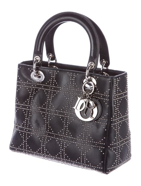 medium lady dior studded|medium Lady Dior bag price.